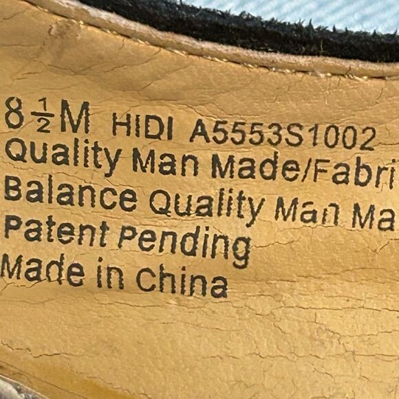 Naturalizer N5 Comfort women's wedge peep toe Hidi black patent shoes size 8.5 M - Picture 2 of 9